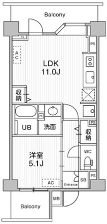 ベラカーサ池之端の物件間取画像